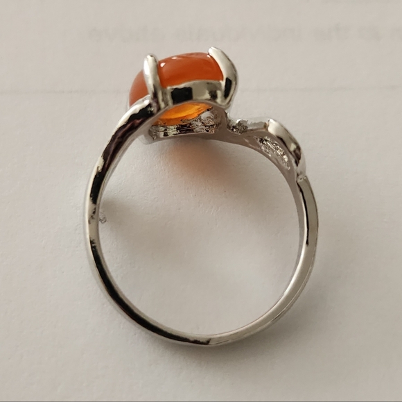 Ring Fashion Jewelry Amber and Alloy size 10 NWT - Picture 3 of 6